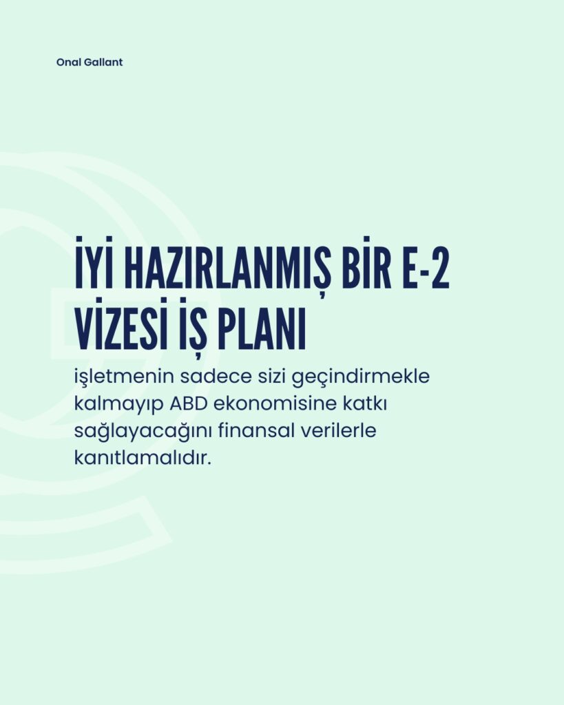 E-2 vizesi iş planı nasıl hazırlanmalıdır
